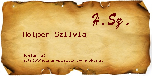 Holper Szilvia névjegykártya