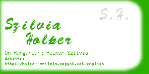 szilvia holper business card